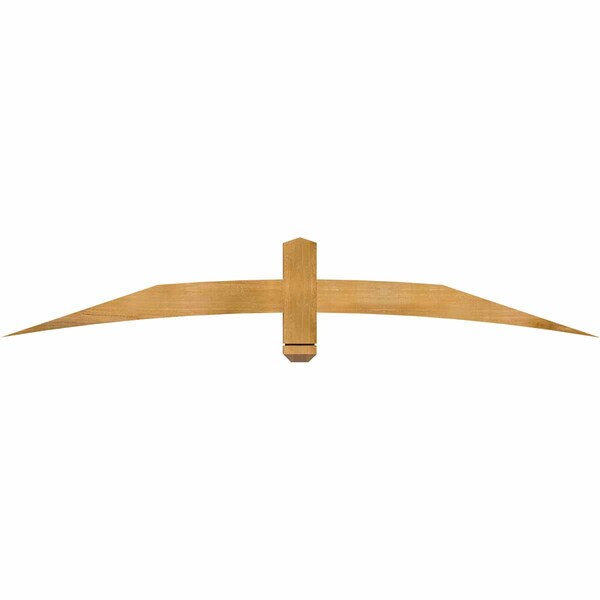 Ekena Millwork Bellingham Rough Sawn Timber Gable Bracket, Western Red Cedar, 72"W x 12"H x 2"D x 4"F, 4/12 Pitch GBW072X12X0204BEL00RWR - main